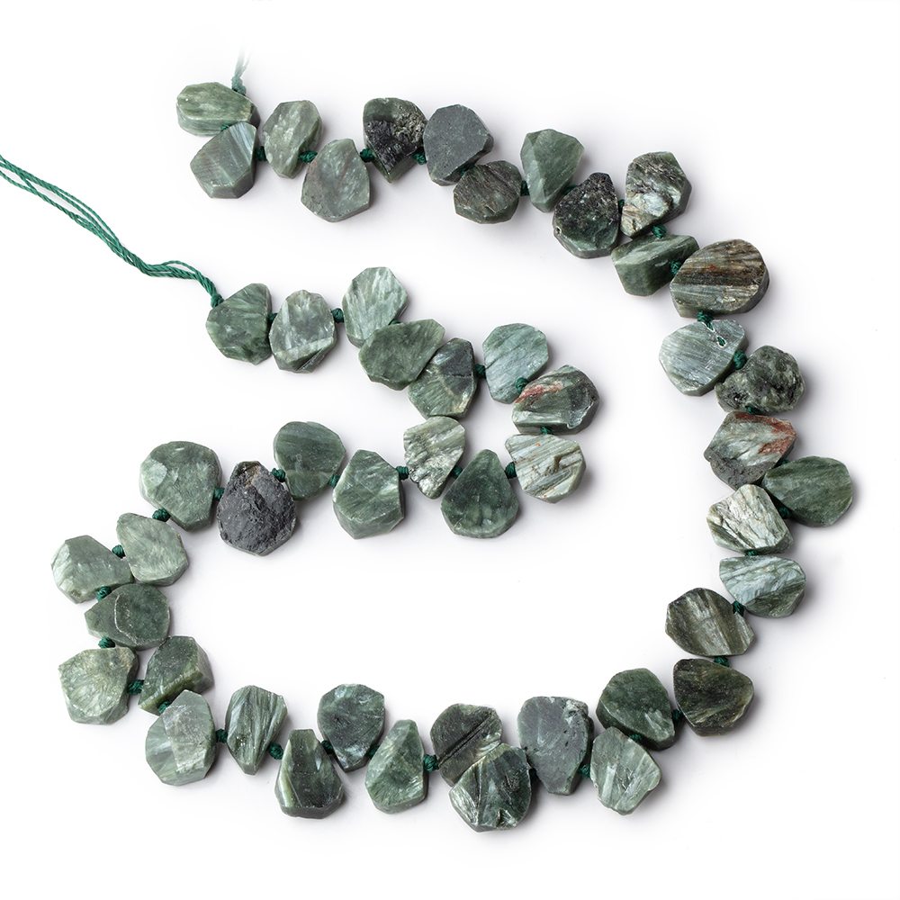 12x9-14x11mm Seraphinite Top Drill Freeshape Beads 16 inch 48 pieces