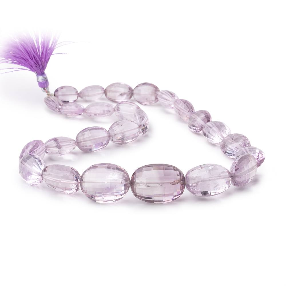 12x9-22x16mm Pink Amethyst Straight Drilled Oval 16 inch 25 Beads