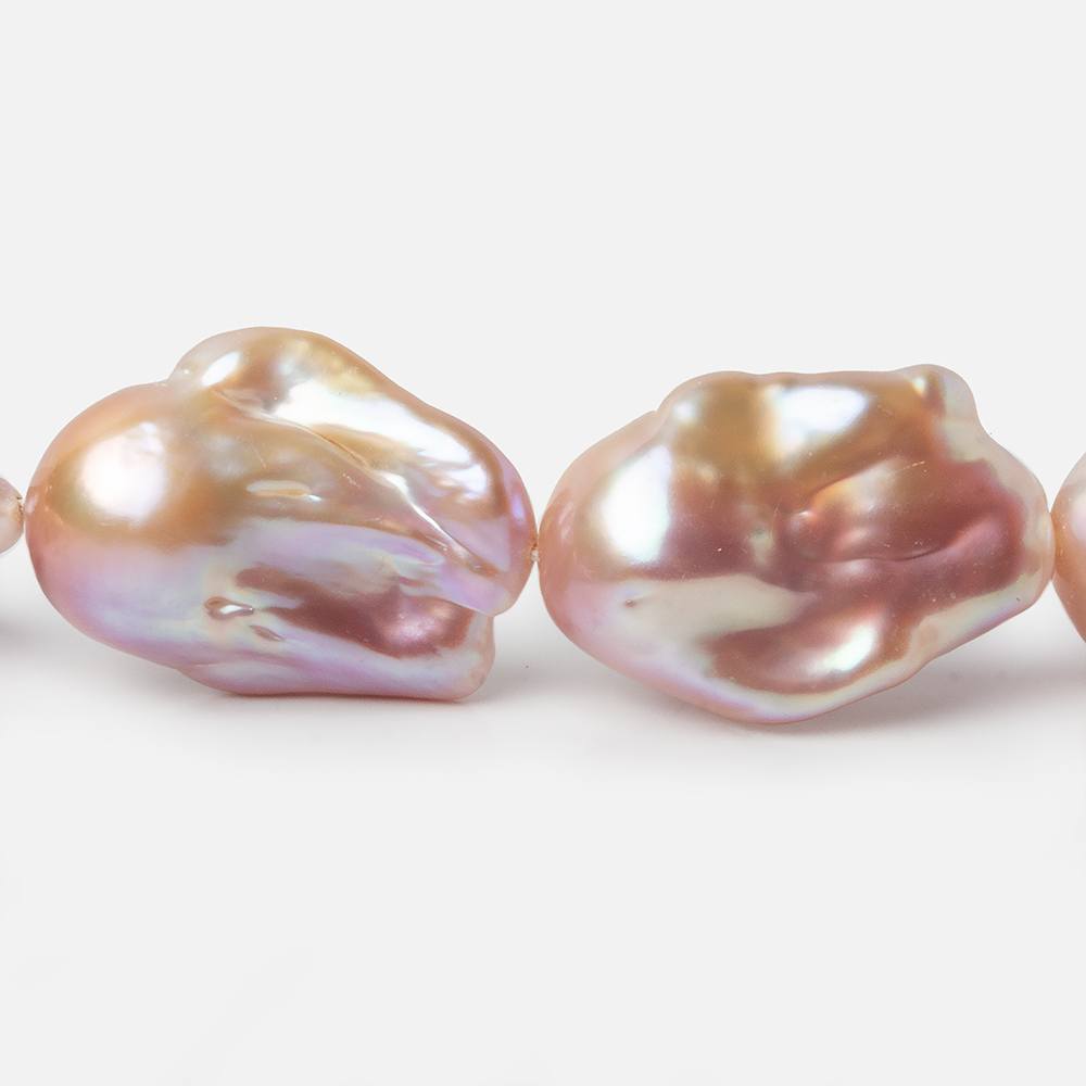 13-15mm Tonal Blush Pink Ultra Baroque Freshwater Pearls 16.5 inch 16 pieces AA 0.8mm drill hole