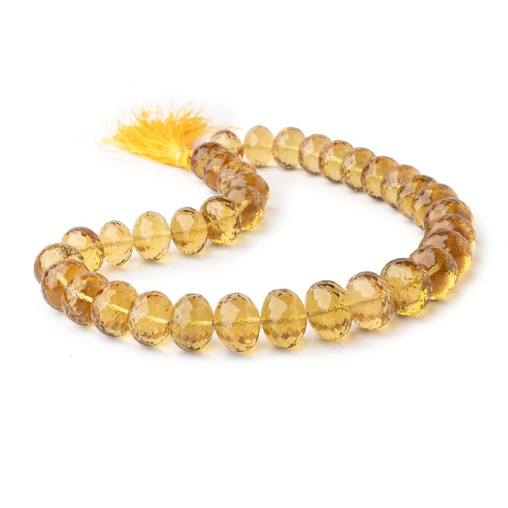 13-16mm Whiskey Quartz Faceted Rondelle Beads 16 inch 35 pieces AAA