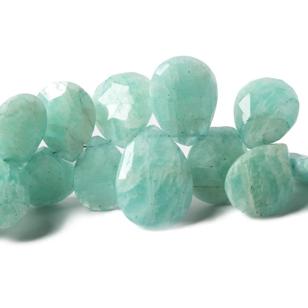 13-20mm Amazonite Faceted Pear Beads 8 inch 36 pieces