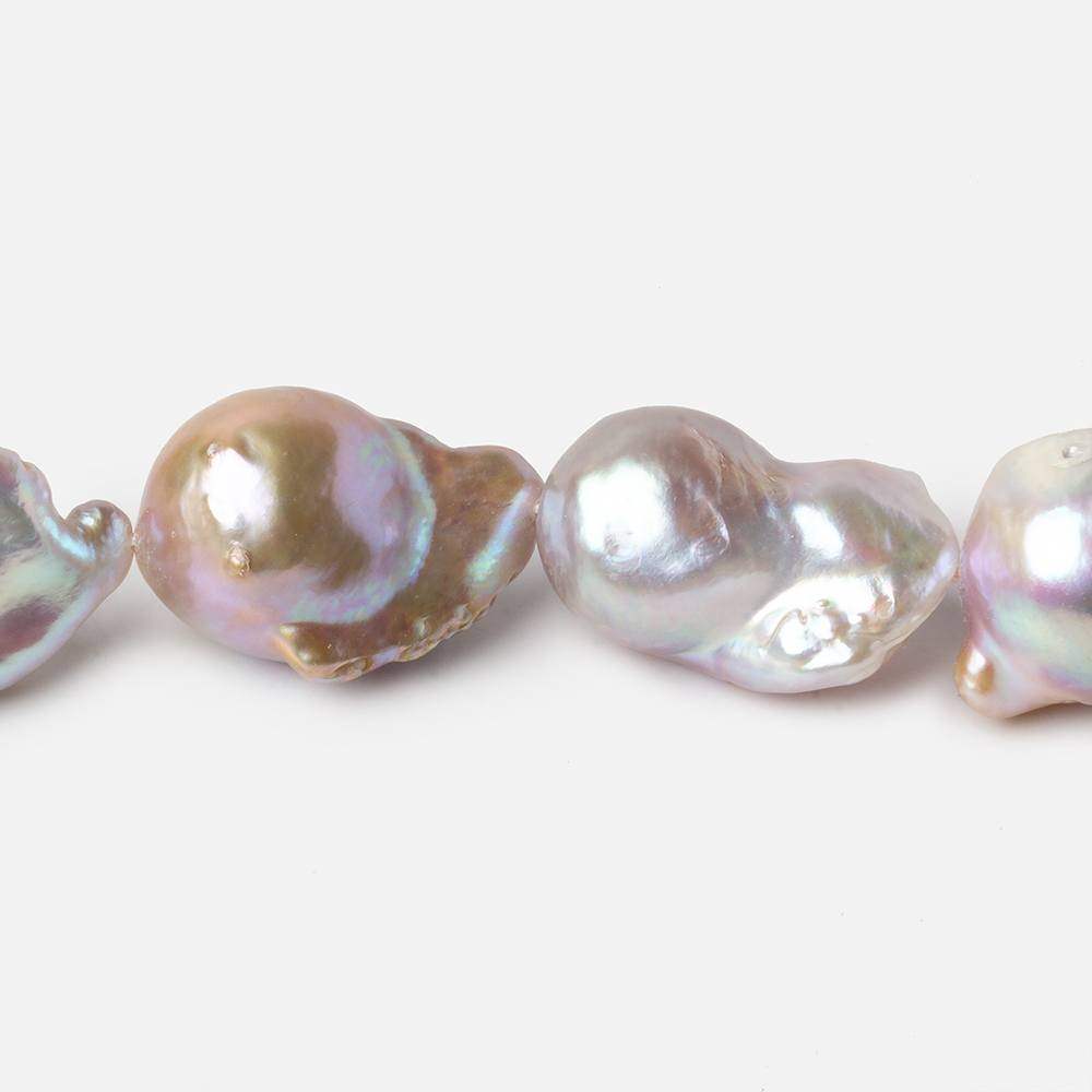 13-21mm Lilac Ultra Baroque Freshwater Pearls 16 inch 24 pieces