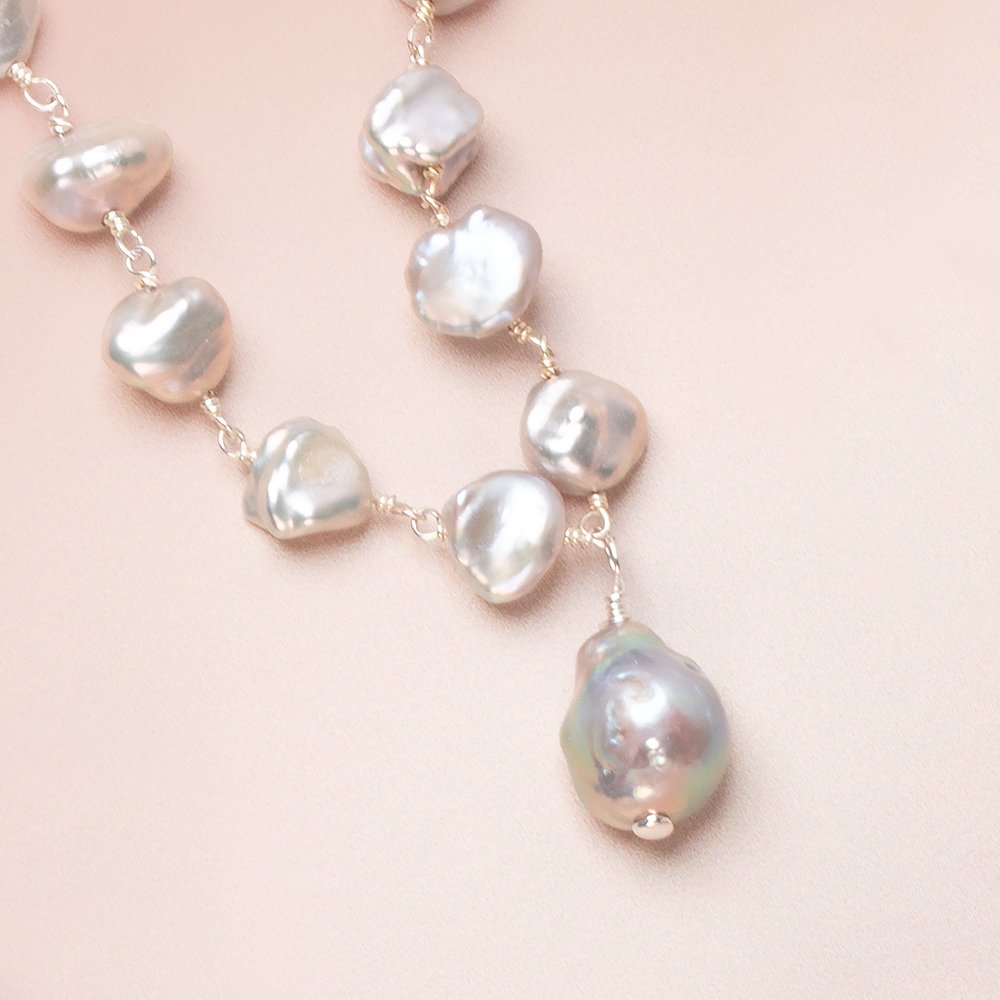 13.5-14.5mm Silver Ultra Baroque Focal Beads 1 piece