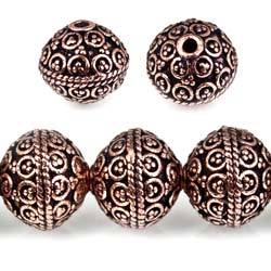 13mm Antiqued Copper Large Moroccan Round *DISCONTINUED*