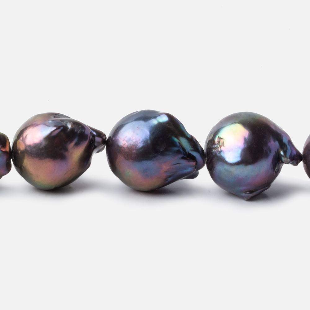 13x12-19x14mm Peacock Ultra Baroque Freshwater Pearls 15.5 inch 27 pcs