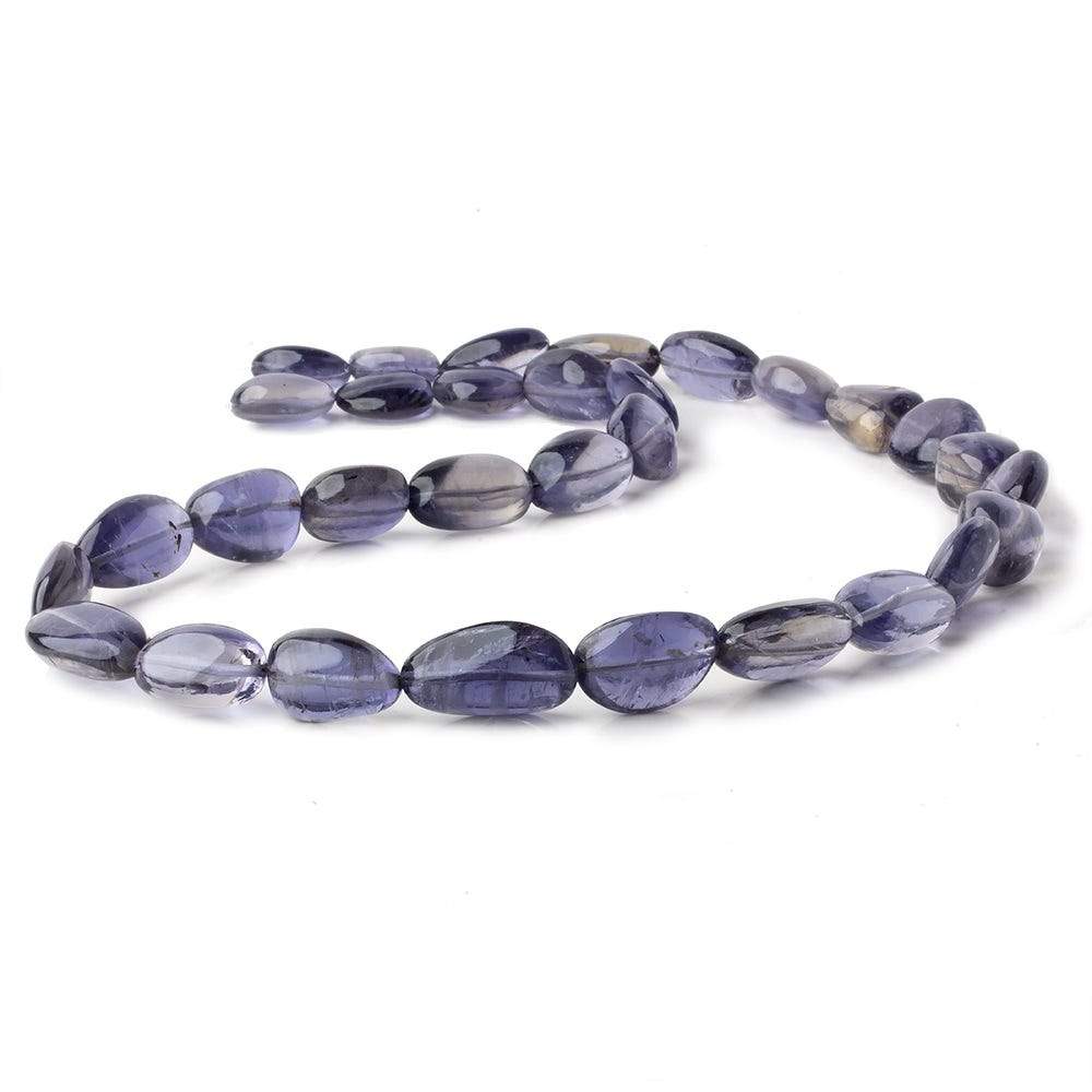 13x12-21x13mm Iolite plain nugget beads 20 inch 31 pieces AA