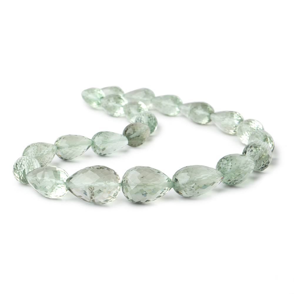 13x7-18x12mm Prasiolite Straight Drilled Tear Drops 14 inch 22 Beads