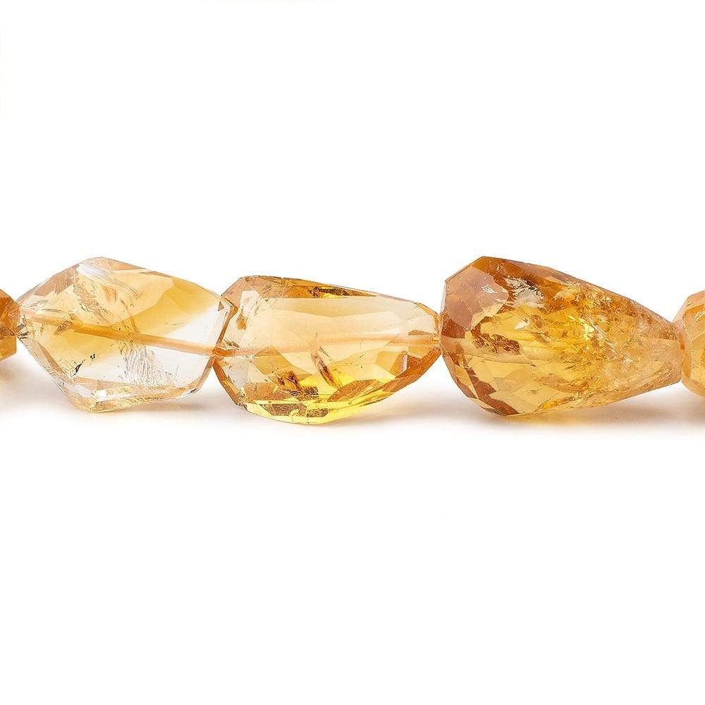 13x7-20x14mm Citrine Faceted Nugget Beads 18 inch 31 pieces