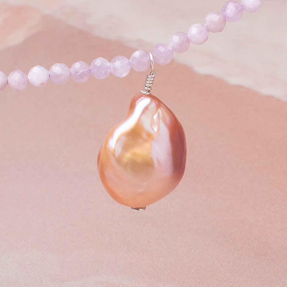 14-18mm Peach Ultra Baroque Focal Beads 1 piece AA