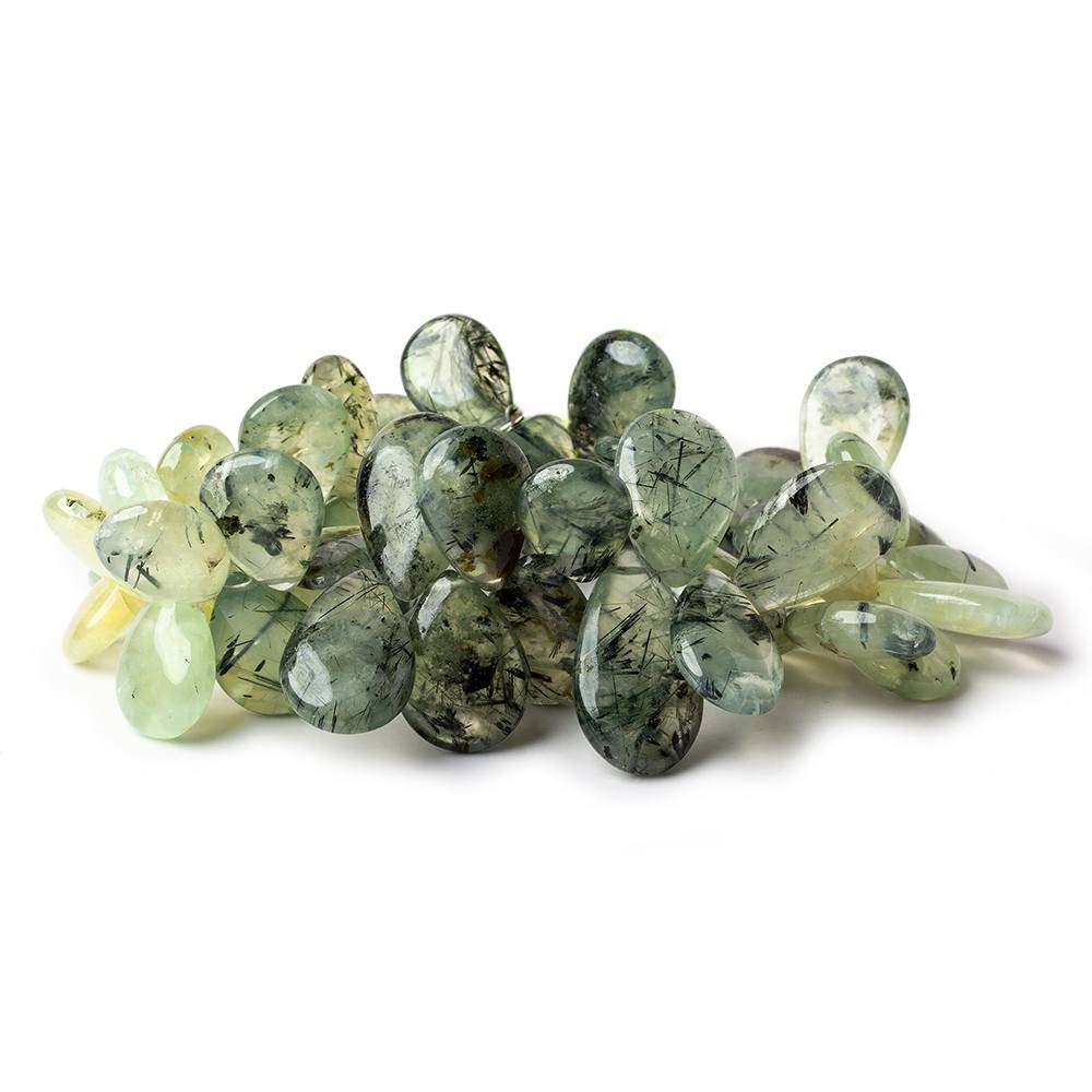 14-20mm Dendritic Prehnite Plain Pear Beads 7.5 inch 50 pieces