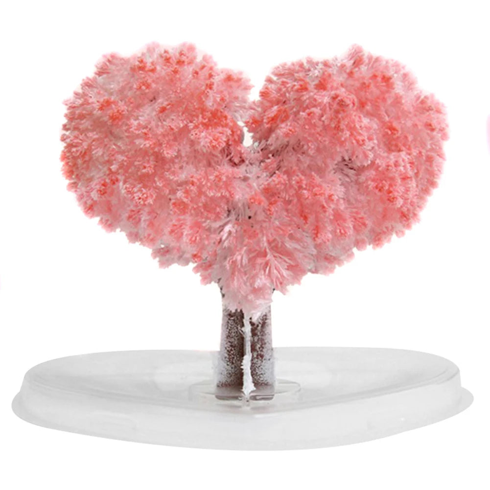 Mini DIY Growing Tree Paper Sakura Crystal Trees Desktop Cherry Blossom Toys Paper Tree Gift Novelty Toy Exploring Science