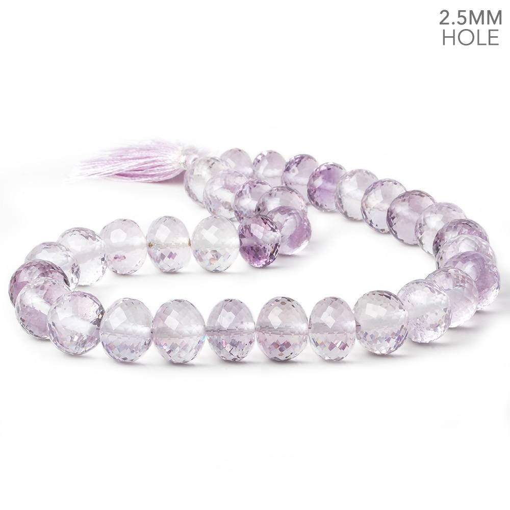 14.5-16mm Amethyst large hole Faceted Rondelle Beads 16 inch 33 pieces AA