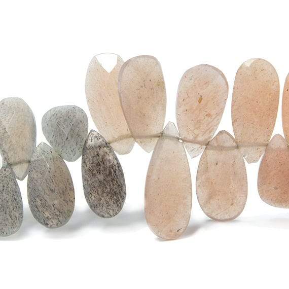 14mm Multi Color Moonstone Pear Briolette 52 pcs