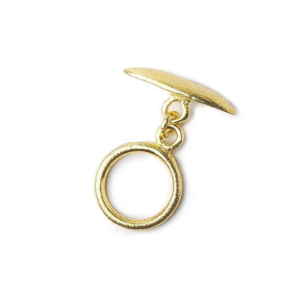 14mm Vermeil Toggle Brushed Marquise Design 1 piece
