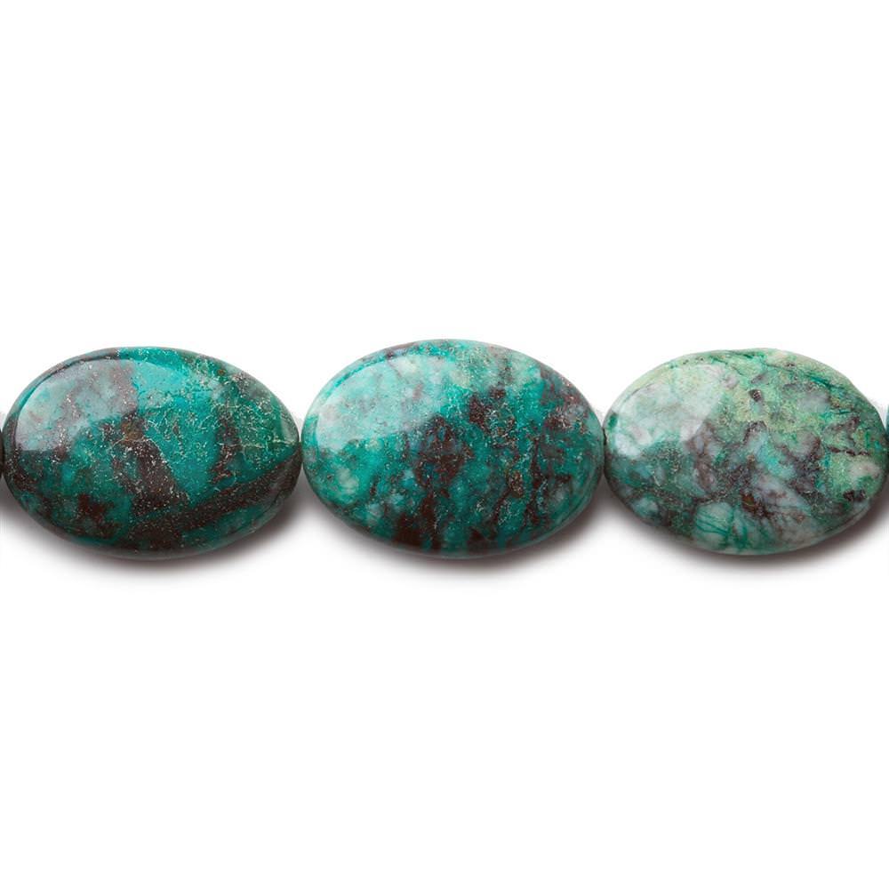 14x10mm Chrysocolla plain oval beads 15.5 inch 28 pieces