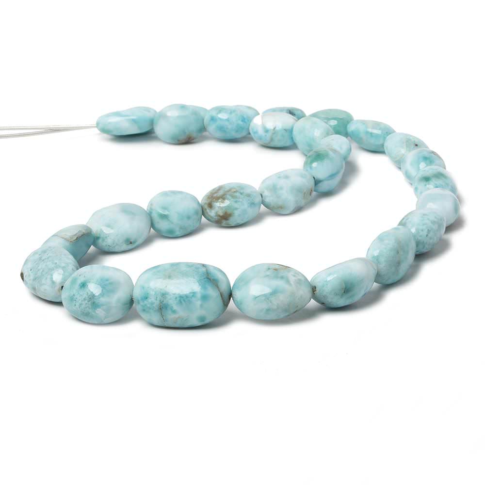 14x11-23x15mm Larimar plain nugget beads 18 inch 29 pieces AAA Grade