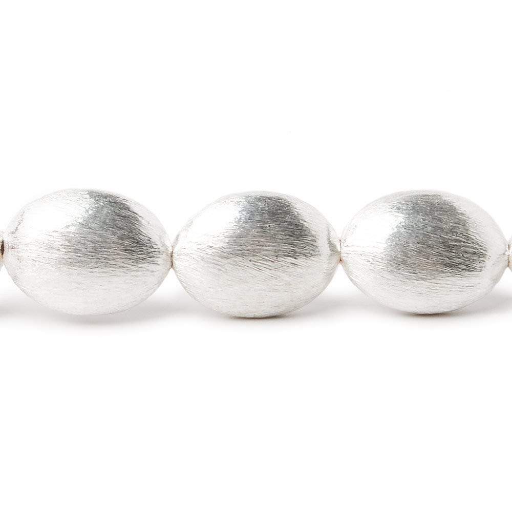 14x11x6mm Sterling Silver Plated Copper Oval Bead 8 inch 14 pcs