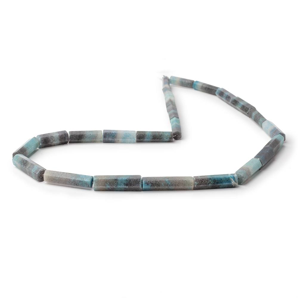 14x4-23x6mm Rare Paraiba Quartz Faceted Tube Beads 18 inch 26 pieces AAA