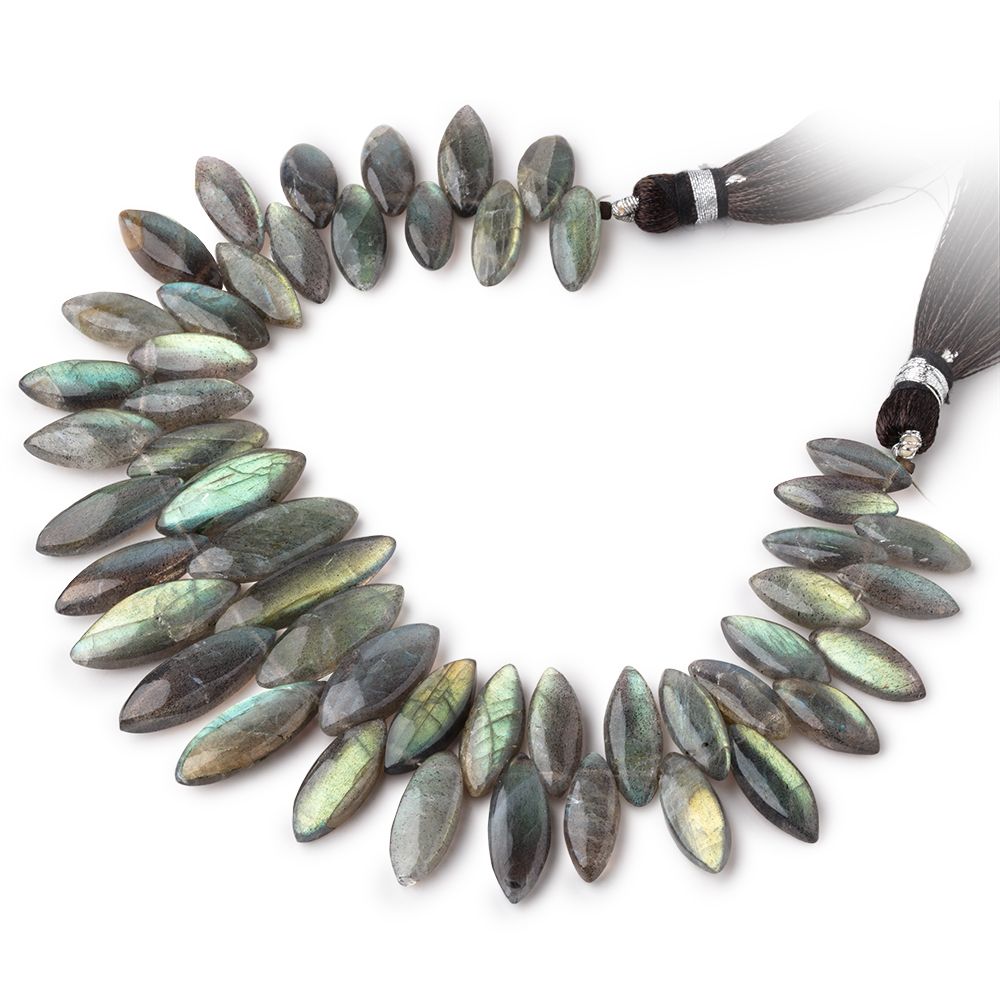 14x5-23x6mm Labradorite Plain Marquise Beads 8 inch 50 pieces