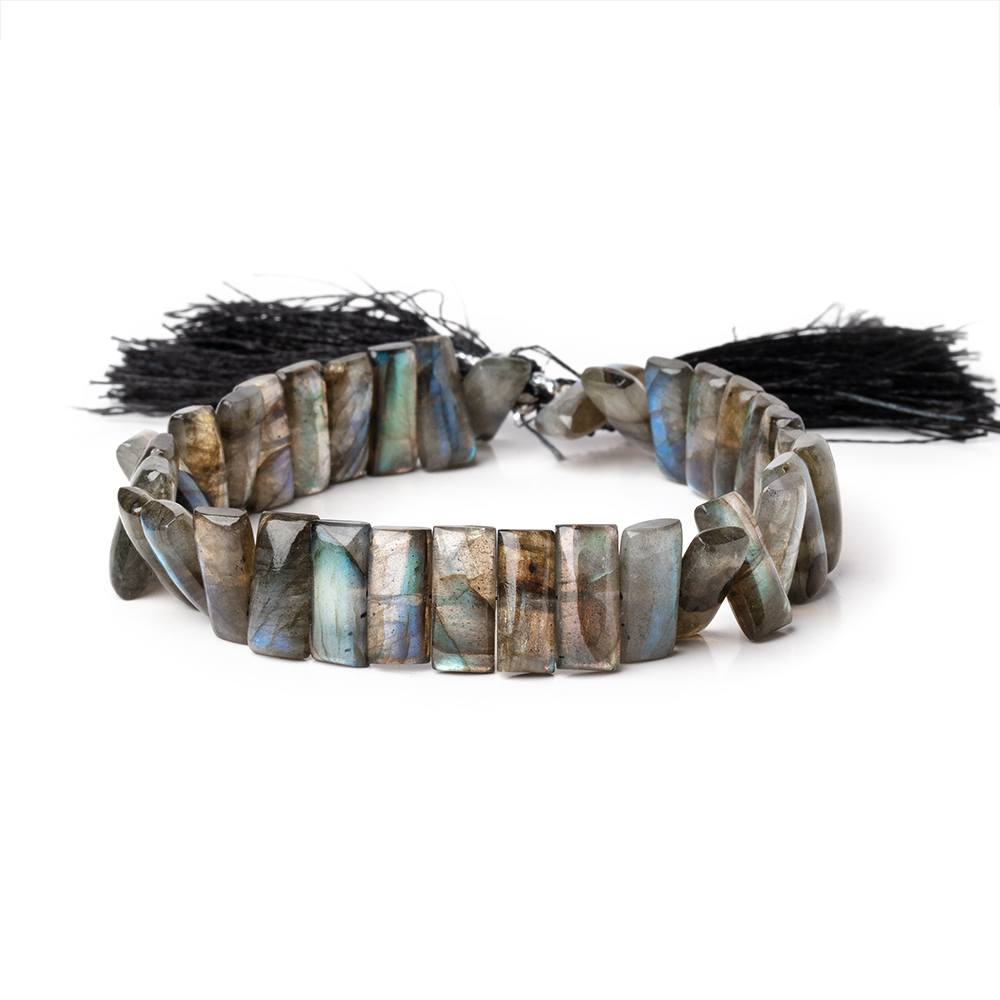 14x6mm Labradorite Plain Rectangles 8 inch 34 Beads AA
