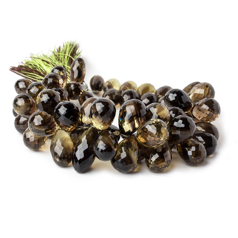 14x7-18x10mm Bi-Colored Quartz Faceted Tear Drops 9 inches 60 beads AAA