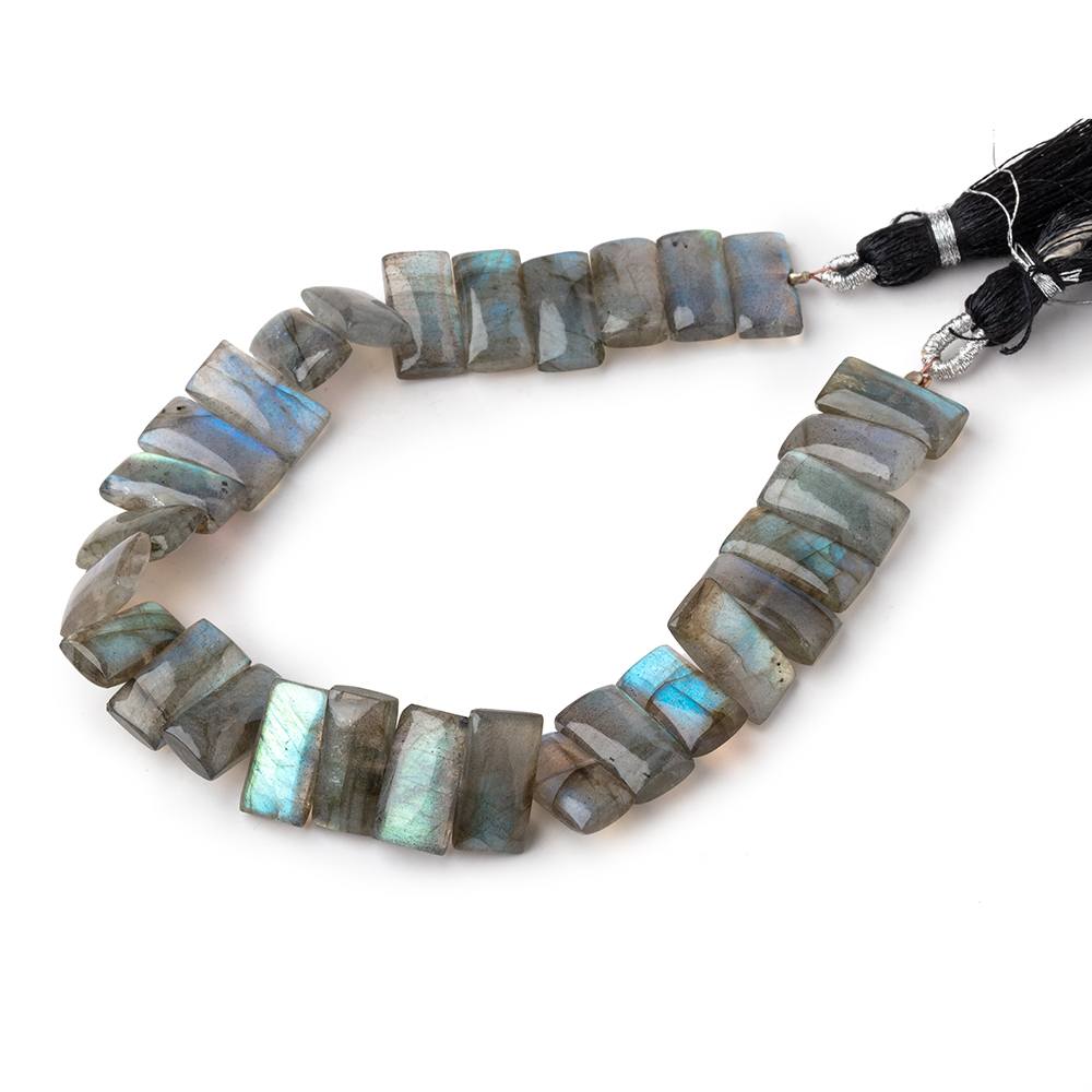 14x7mm Labradorite Plain Rectangles 8 inch 28 Beads AA