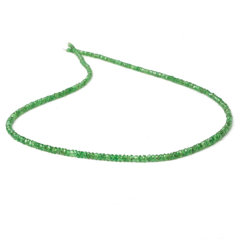 2.5-3mm Tsavorite Garnet faceted rondelles 16 inch A