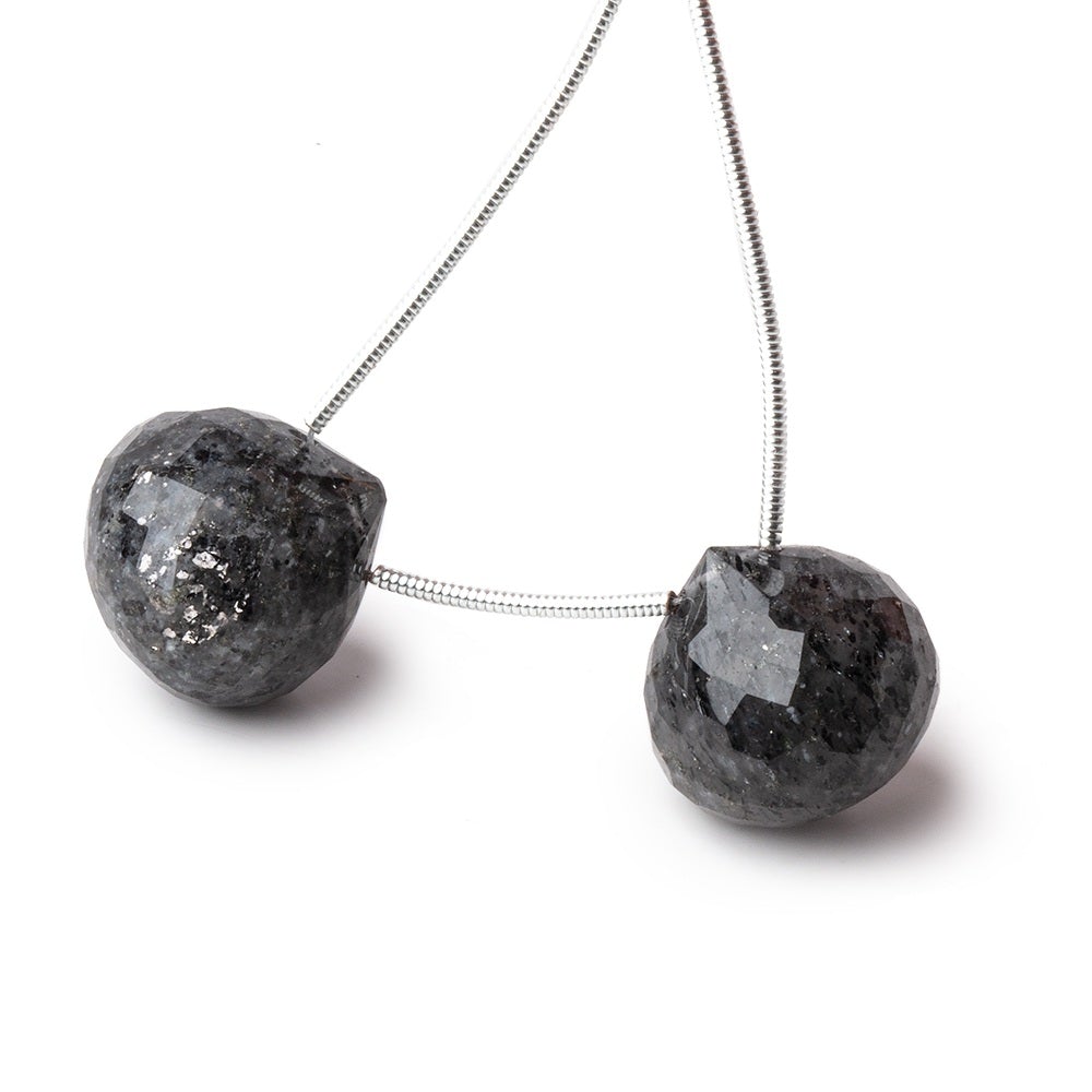 15mm Celestial Quartz Faceted Candy Kiss Focal Beads Set of 2 pieces