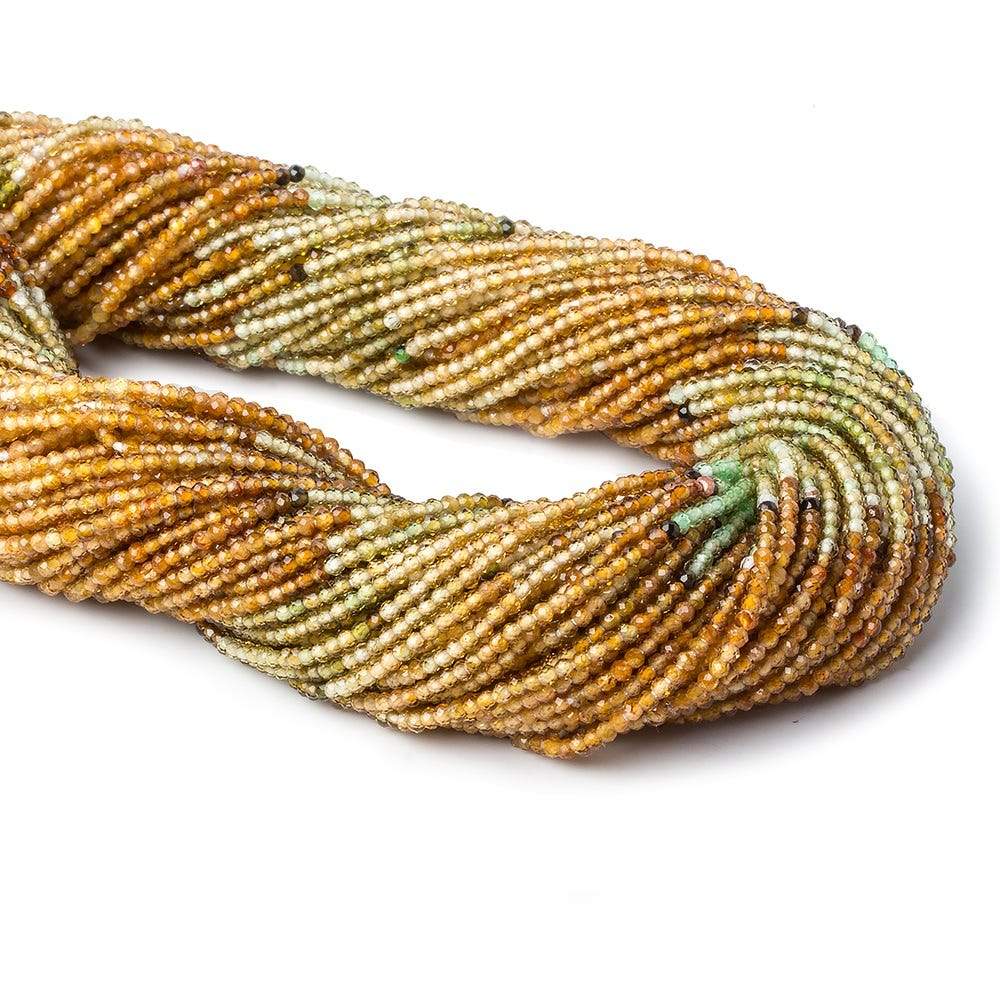 1.5mm Multi Color Tourmaline micro faceted round beads 13 inch 250 pieces AAA