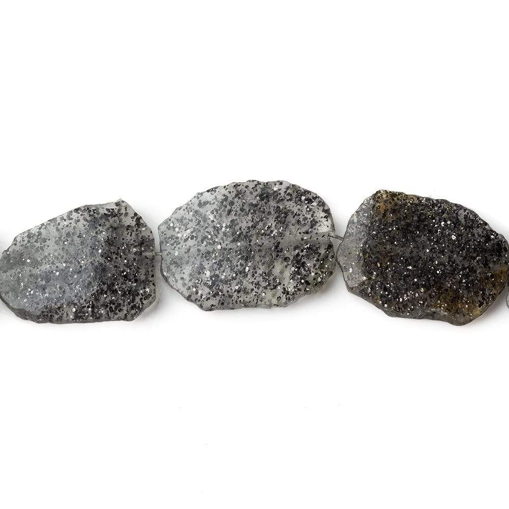 15x12-17x13mm Celestial Quartz freeform plain slices 8 inch 13 beads A