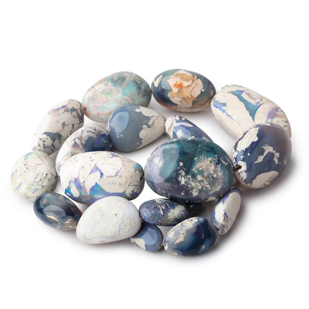 15x12-37x26mm Australian Opal with Matrix Plain Nuggets 22 inch 22 Beads AA