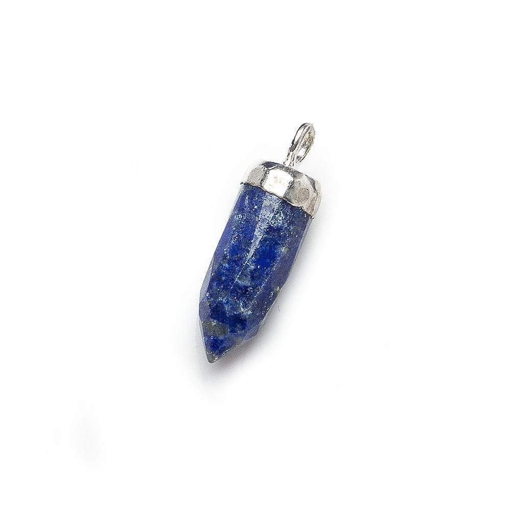 15x5mm Silver Leafed Lapis Lazuli Spike 1 piece