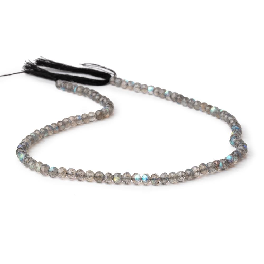 4.5mm Labradorite micro-faceted rondelle beads 13.5 inch 95 pieces AAA