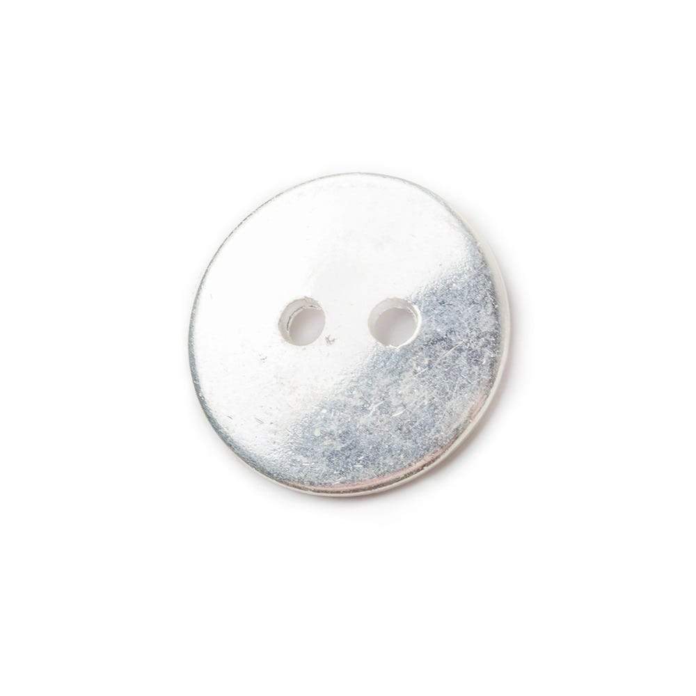 16mm Silver plated Round Button, 10 pieces