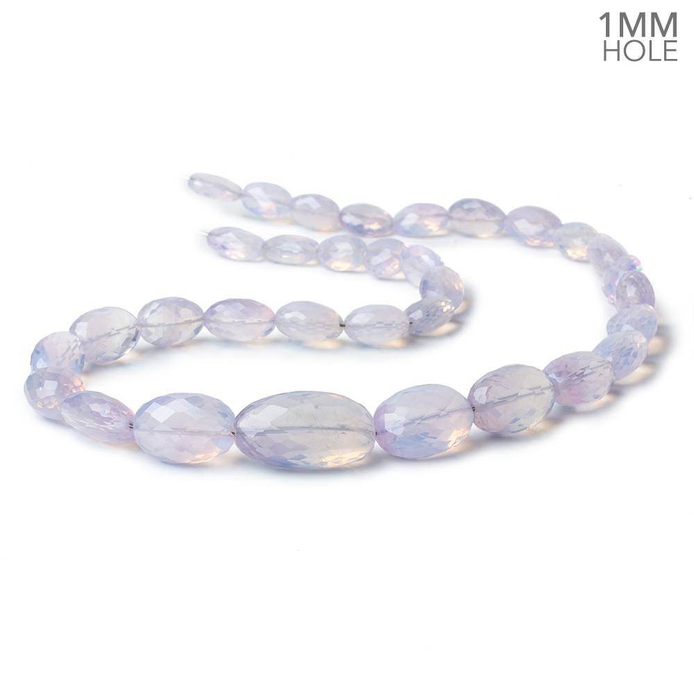 16x11-26x15mm Lavender Opal straight drilled faceted nuggets 20 inch 33 beads AA large hole