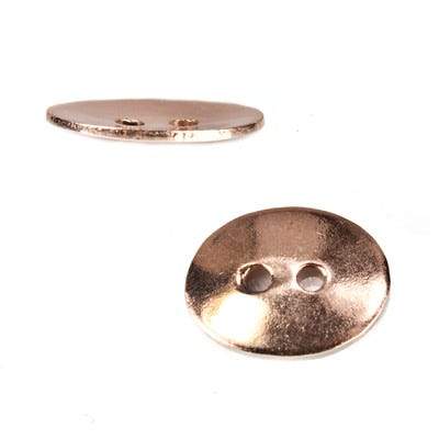 16x12mm Rose Gold Oval Button 10 pieces