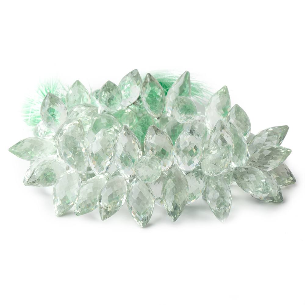 16x8-19x8mm Prasiolite Faceted Marquise Beads 8 inch 65 pieces AAA