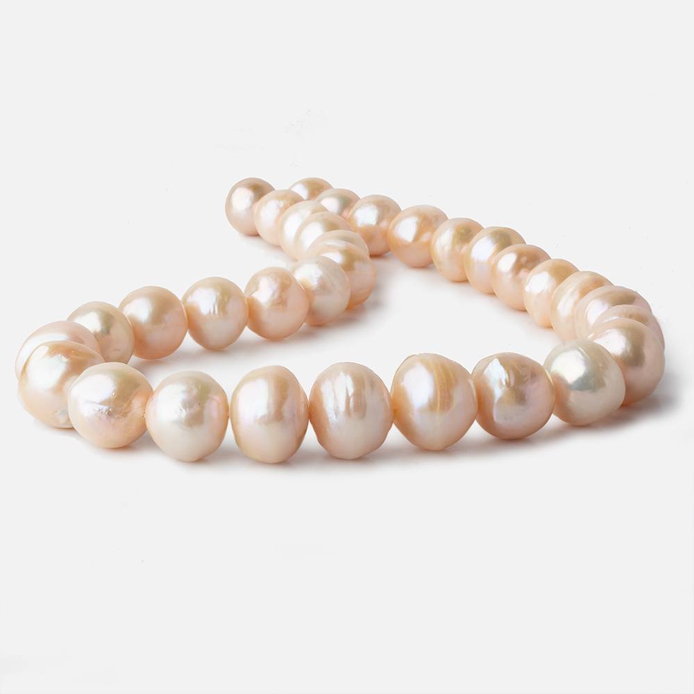 17.5x11-17x15mm Peach Baroque Freshwater Pearl 16 inch 32 pieces