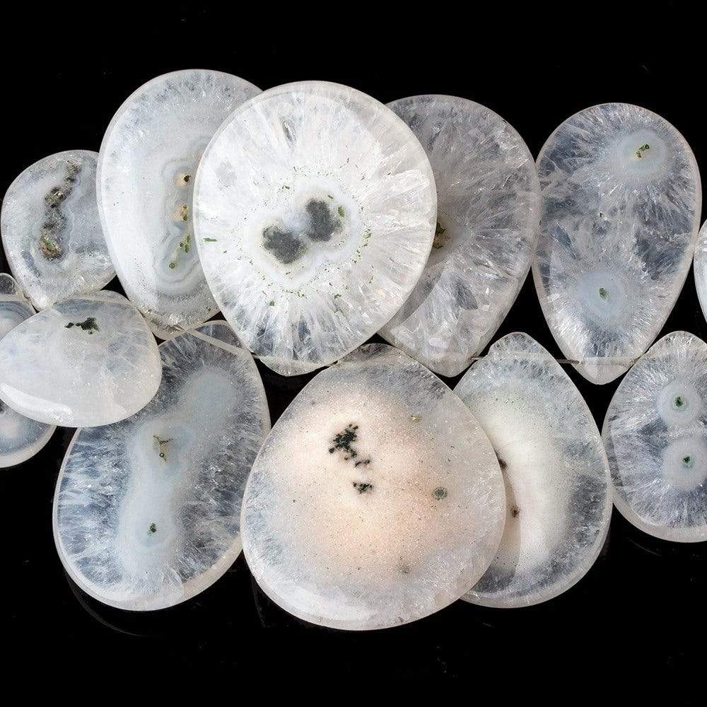 17.5x11-36x27mm Solar Quartz Plain Pear Beads 5 inch 18 pieces