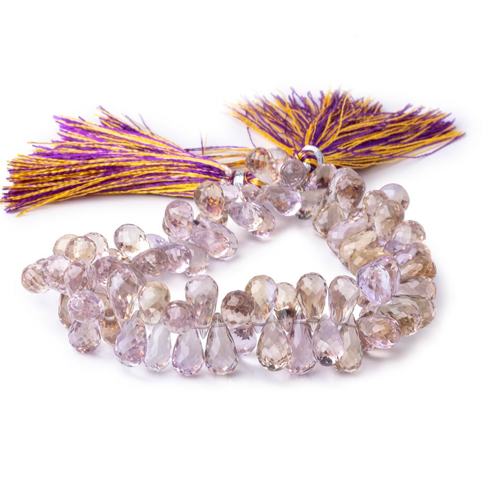 8-12mm Ametrine Faceted Tear Drop Beads 8 inch 80 pieces