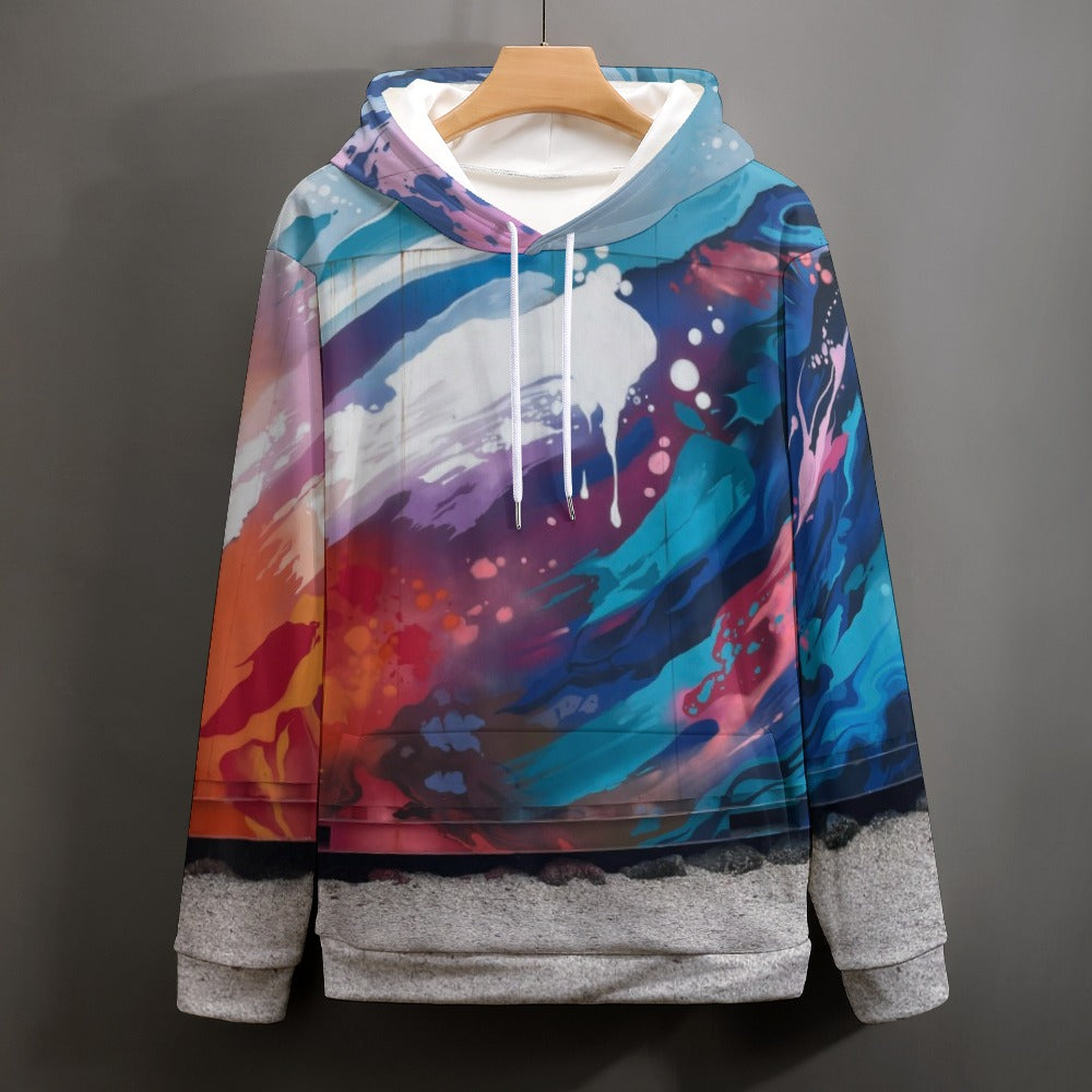 Plus Size Full Print Sweatshirt with Bold Design for Fashion-Forward Adults