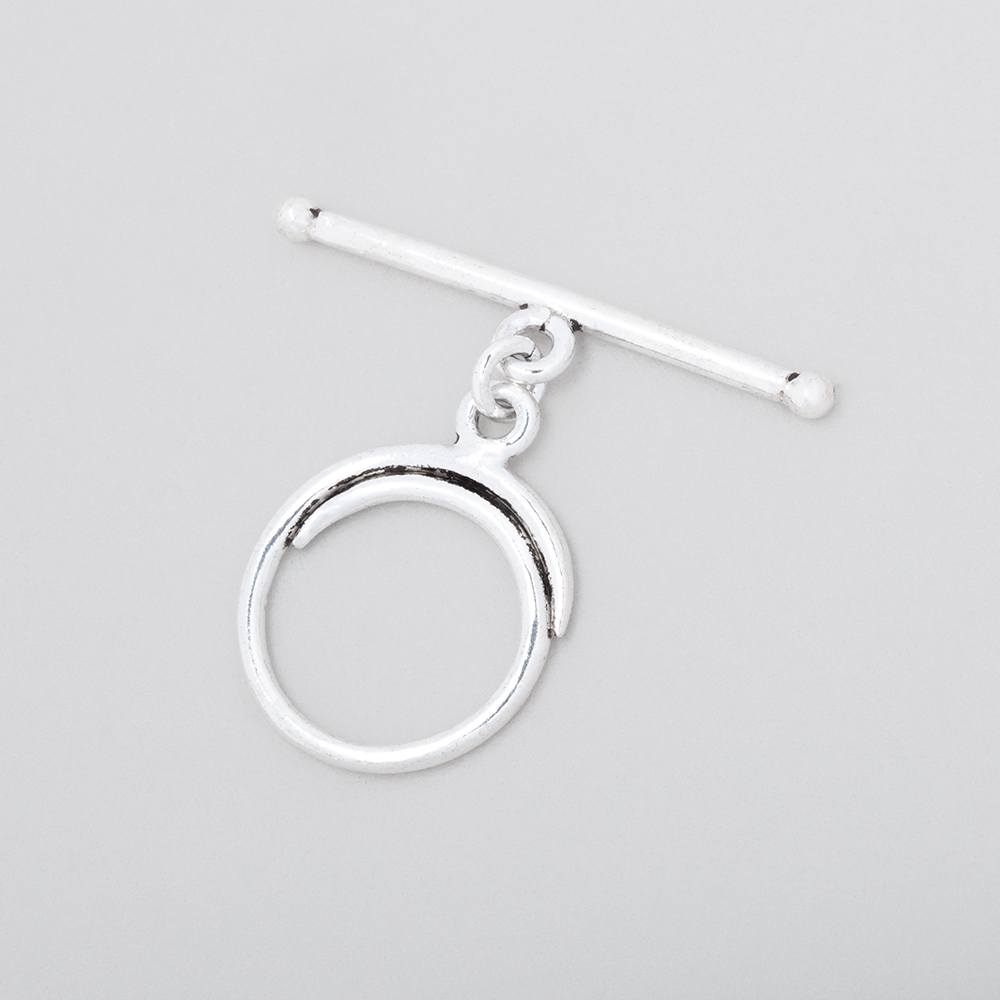 17mm Antiqued Sterling Silver Toggle Swirl Design 1 piece