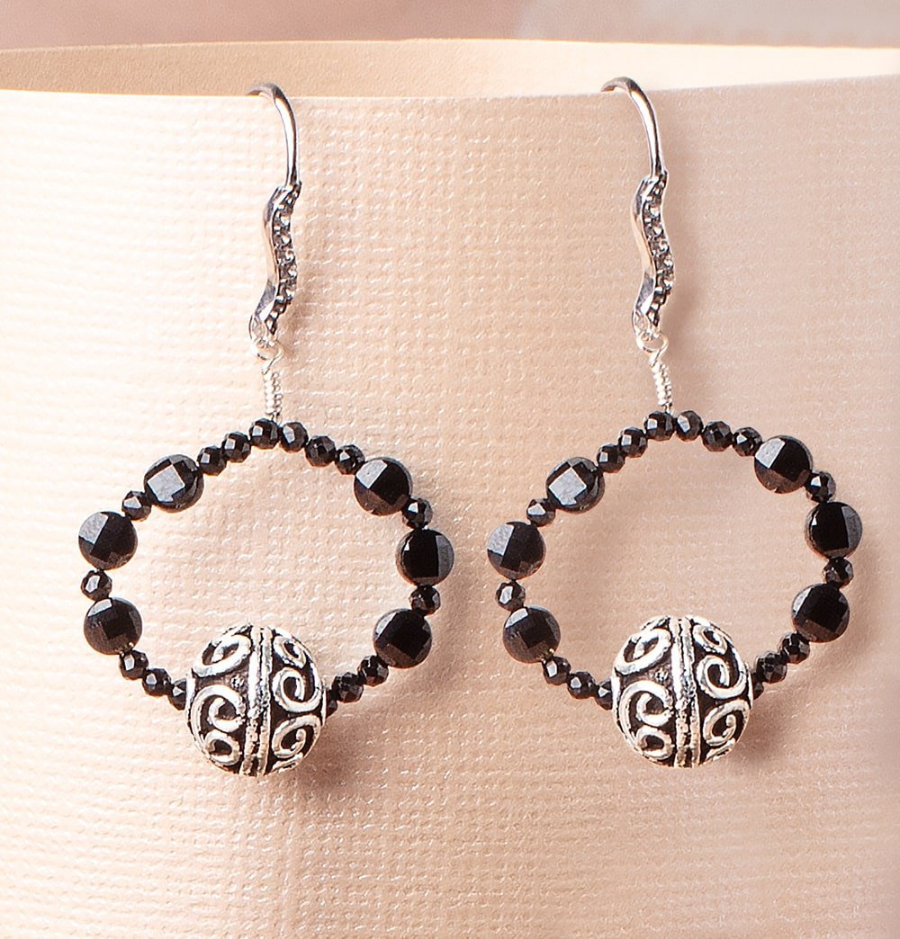 17mm CZ Two Tone Ear Wire Set of 2 pieces