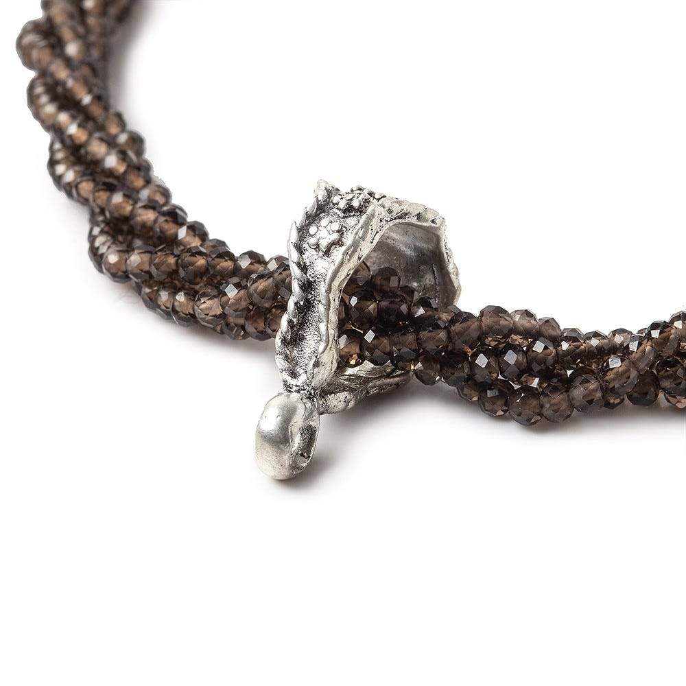 17x10x7mm Antiqued Sterling Silver Bail Set of 2