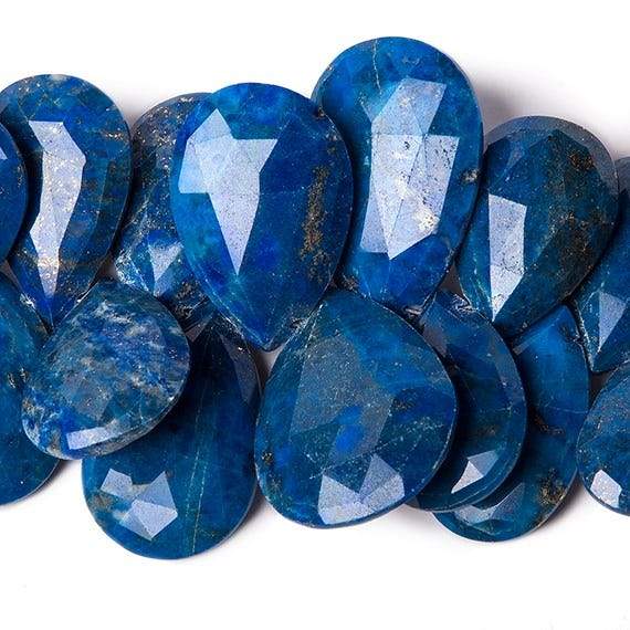 17x12-31x23mm Lapis Lazuli Faceted Pear Beads 7.25 inch 34 pieces