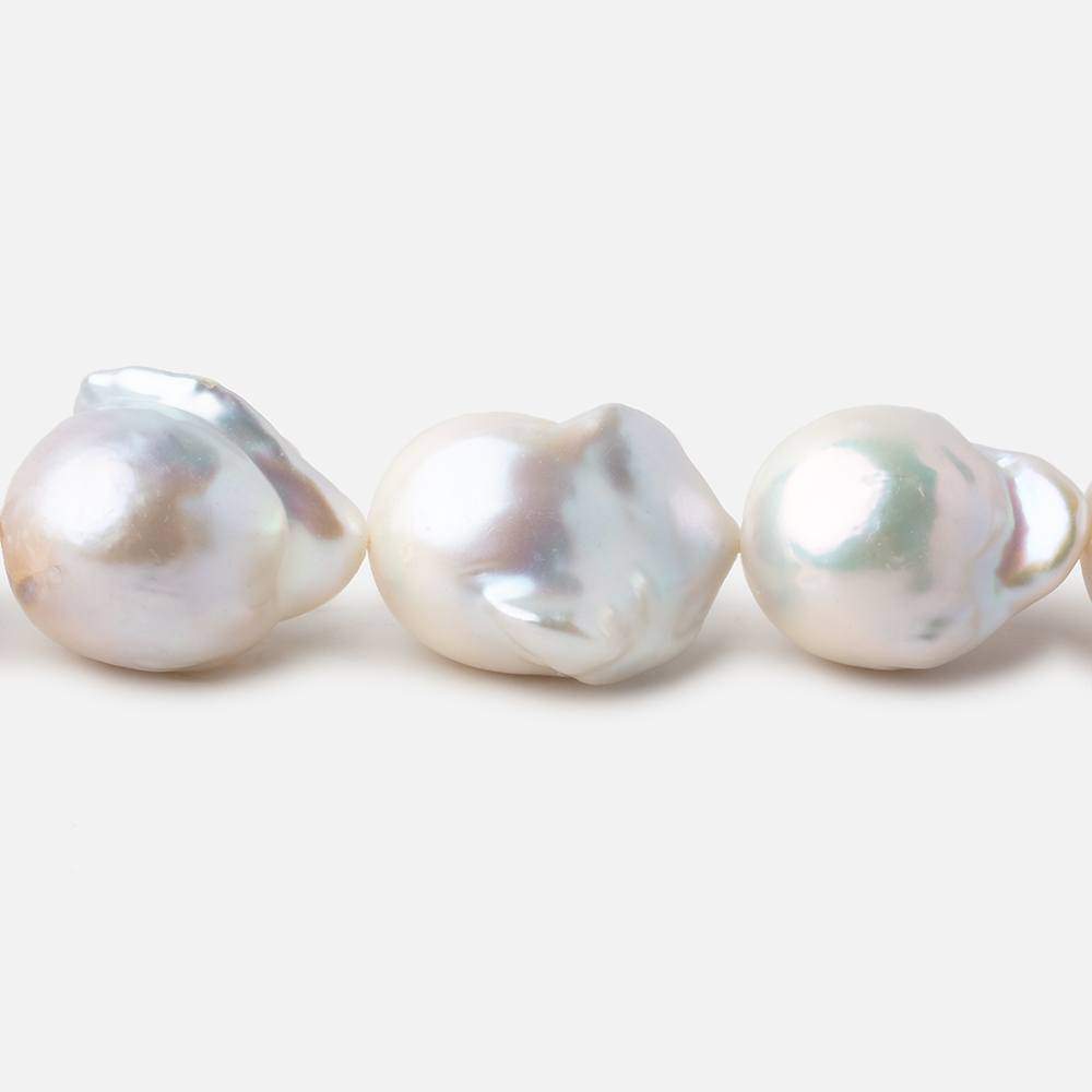 17x13-22x16mm Off White Ultra Baroque Freshwater Pearls 15.25 inch 20 pcs