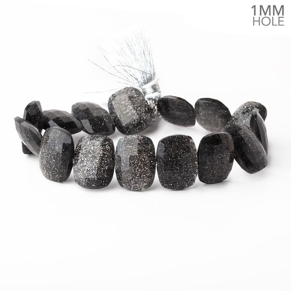 17x13mm Celestial Quartz Faceted Cushion Beads 7.5 inch 15 pieces 1mm Large Hole