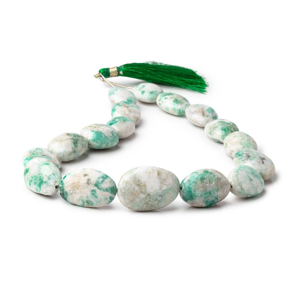 18-27mm Colombian Emerald in Matrix Plain Nuggets 14 inch 17 Beads