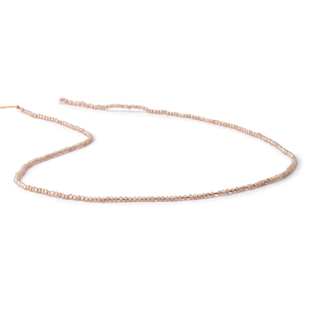 1.5mm Warm Champagne Zircon Micro Faceted rondelle beads 12.5 inch 220 pieces AAA