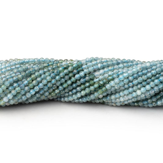 1.8mm Indicolite Tourmaline Micro Faceted Round Beads 12.5 inch 186 pieces